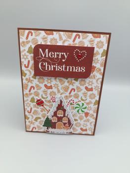 Weihnachtskarte "Gingerbread Sticker"